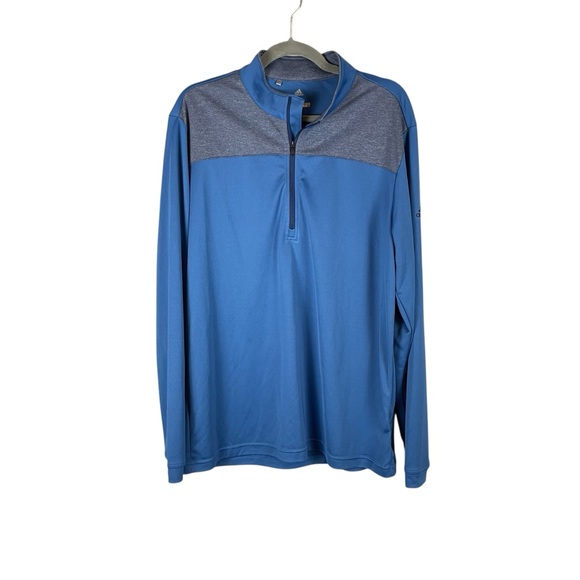 adidas Other - Adidas Golf Blue Quarter-Zip Pullover Long Sleeve Shirt Men’s Size L